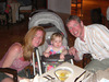 Mama and Dada with Payten 
at dinner